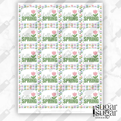 Tulip Spring Square Tag