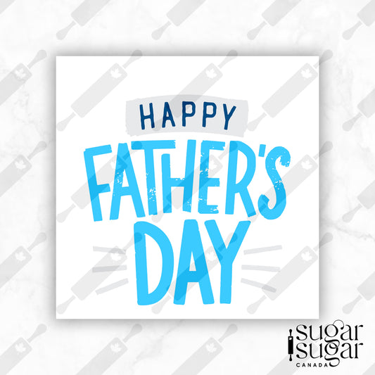 Blue Father's Day Square Tag