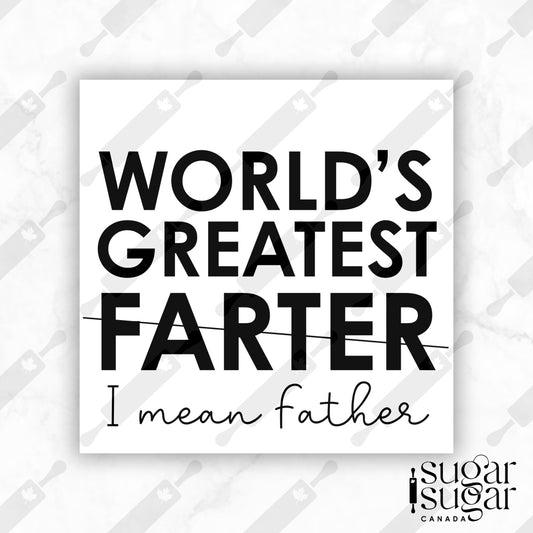Farter Father's Day Square Tag