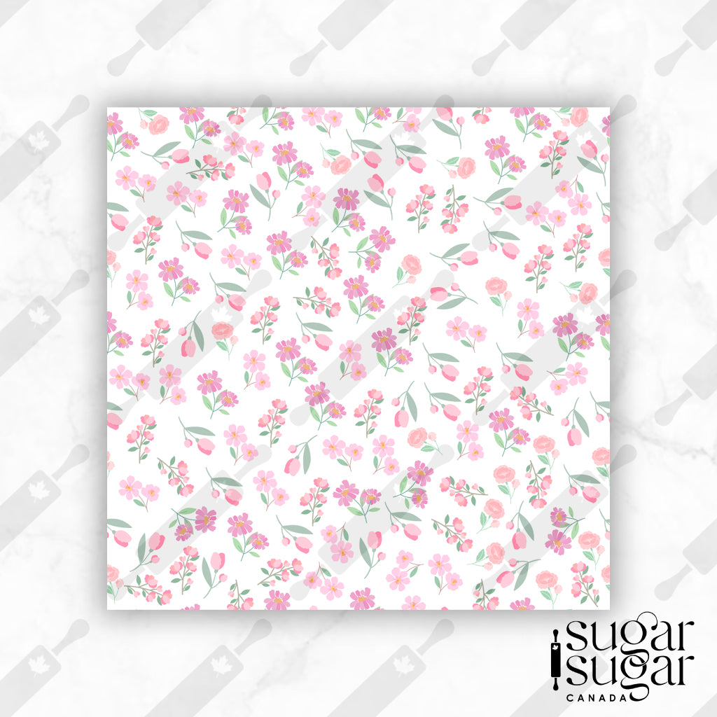 Pink Flowers Box Backer