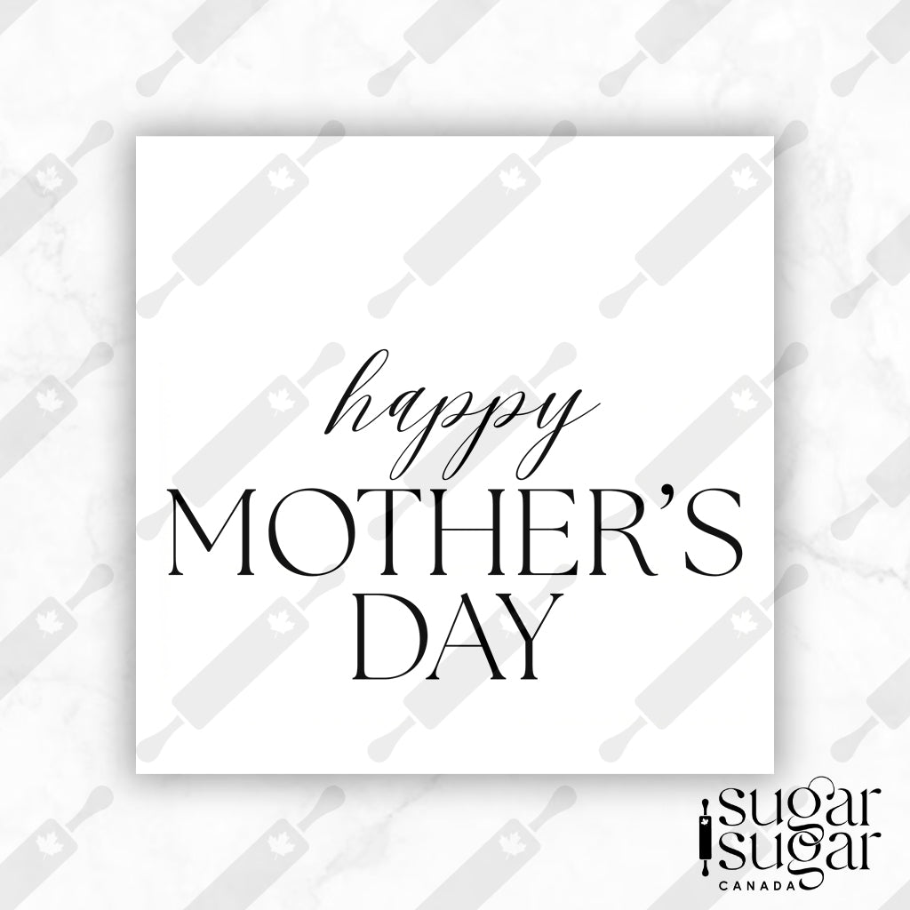 BW Clean Mother's Day Square Tag