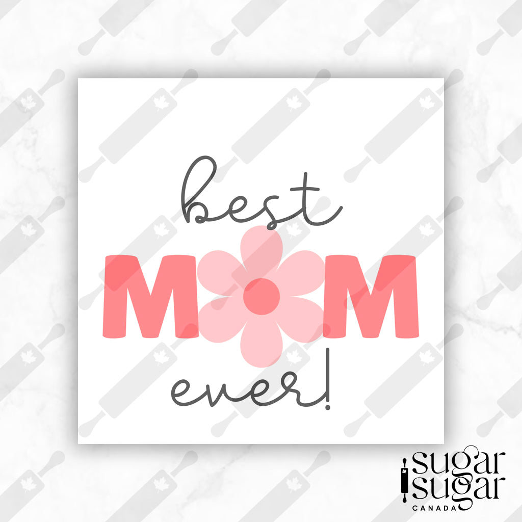 Clean Best Mom Mother's Day Square Tag