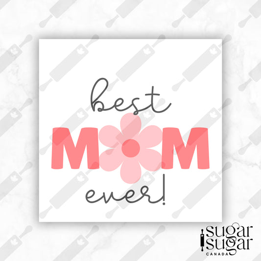 Clean Best Mom Mother's Day Square Tag