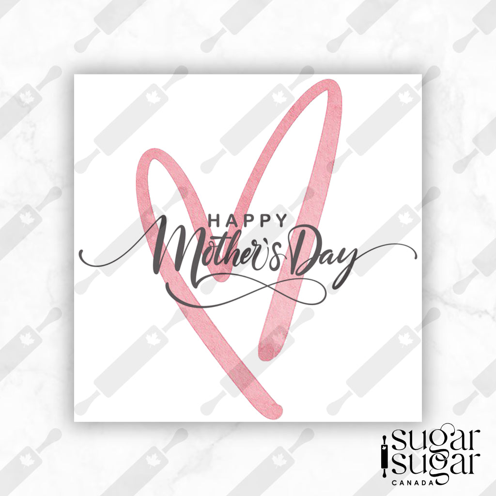 Doodle Heart Mother's Day Square Tag