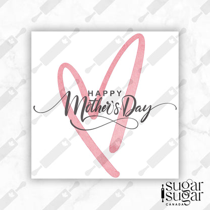 Doodle Heart Mother's Day Square Tag