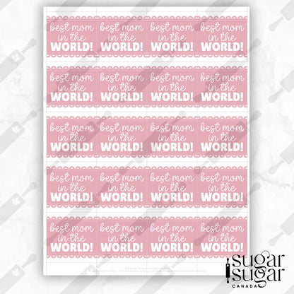 Lace Best Mom Mother's Day Square Tag
