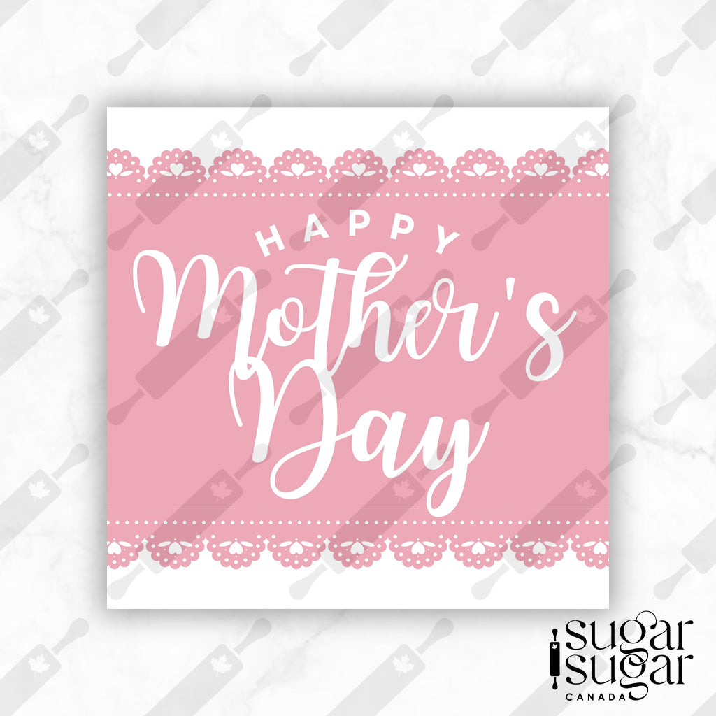 Lace Happy Mother's Day Square Tag