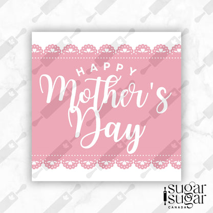 Lace Happy Mother's Day Square Tag
