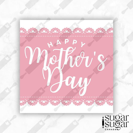 Lace Happy Mother's Day Square Tag