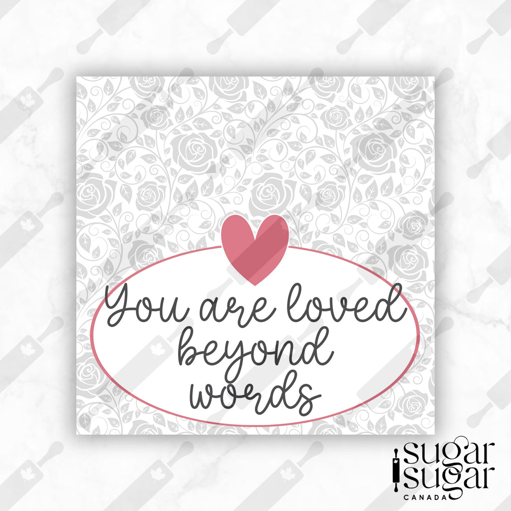 Loved Beyond Words Mother's Day Square Tag