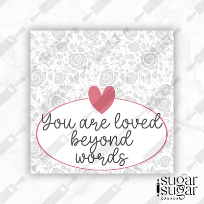 Loved Beyond Words Mother's Day Square Tag
