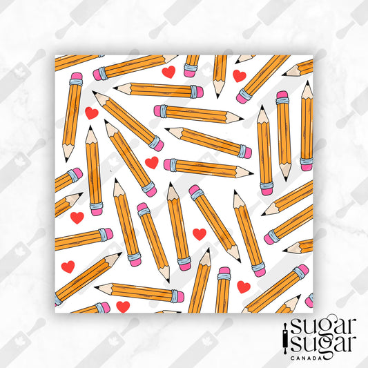 Pencil Hearts Box Backer