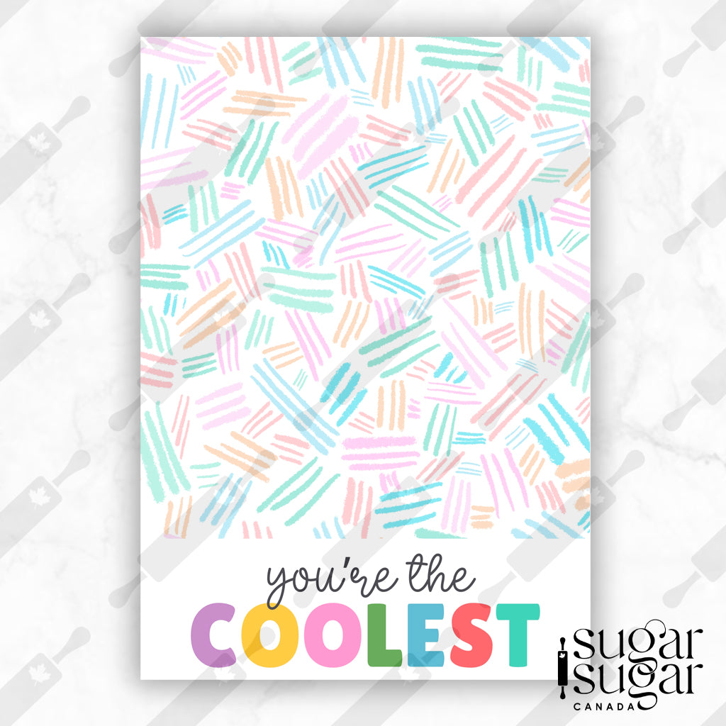 You're the Coolest Crosshatch Mini Cookie Card