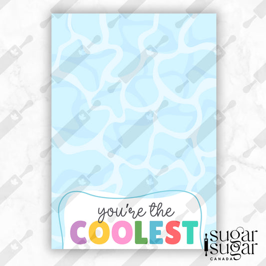 You're the Coolest Pool Mini Cookie Card