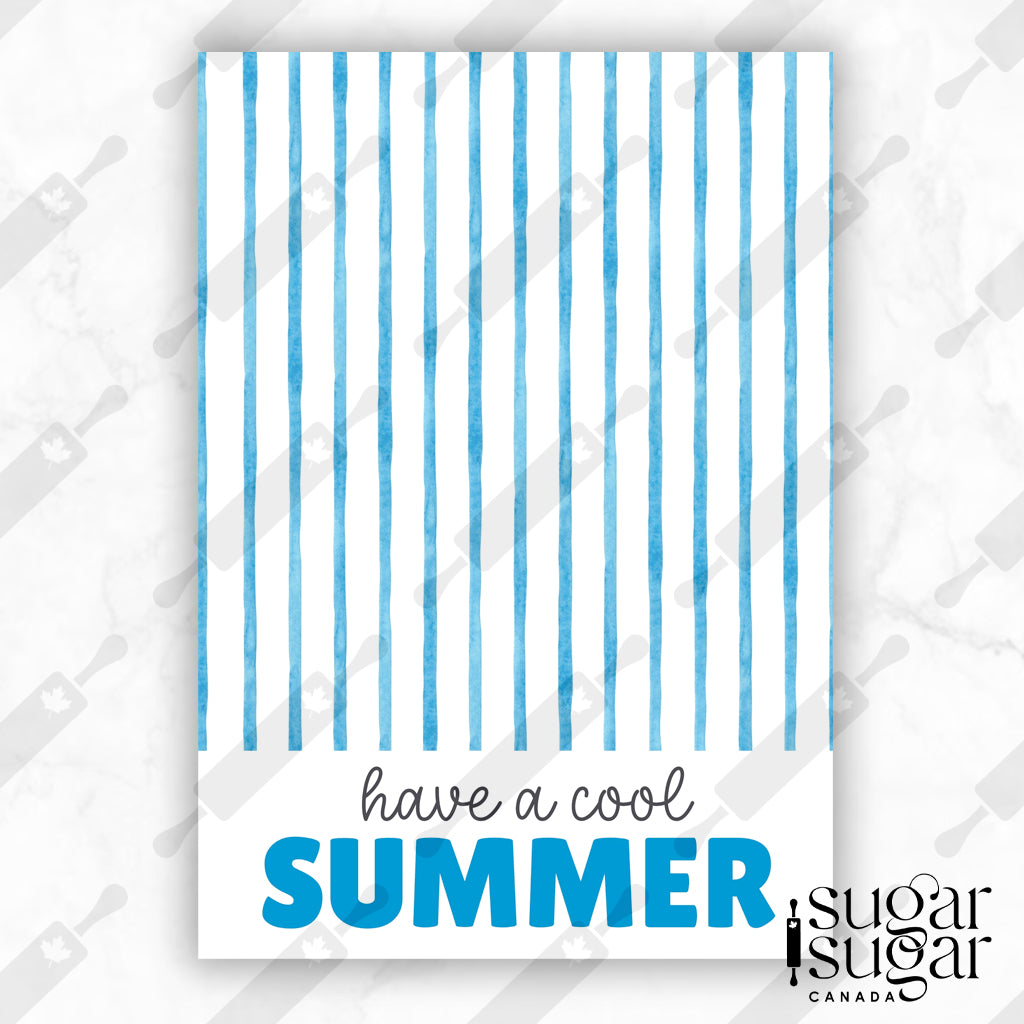 Cool Summer Stripes Mini Cookie Card