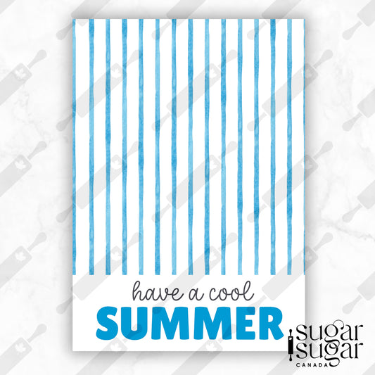 Cool Summer Stripes Mini Cookie Card
