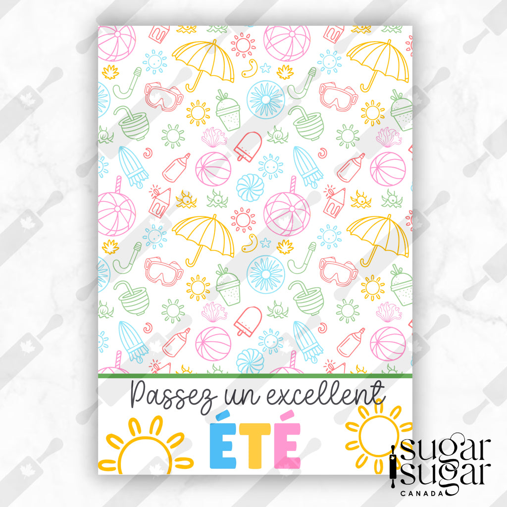 Hello Summer Icons French Mini Cookie Card