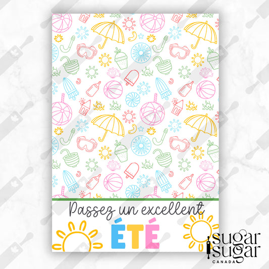 Hello Summer Icons French Mini Cookie Card