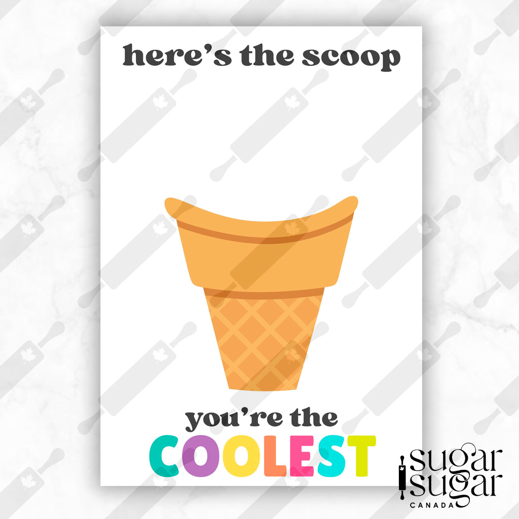 Here's the Scoop English Mini Cookie Card