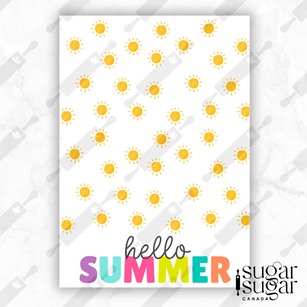 Hello Summer Sun English Mini Cookie Card