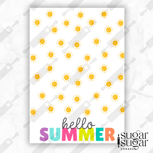 Hello Summer Sun English Mini Cookie Card