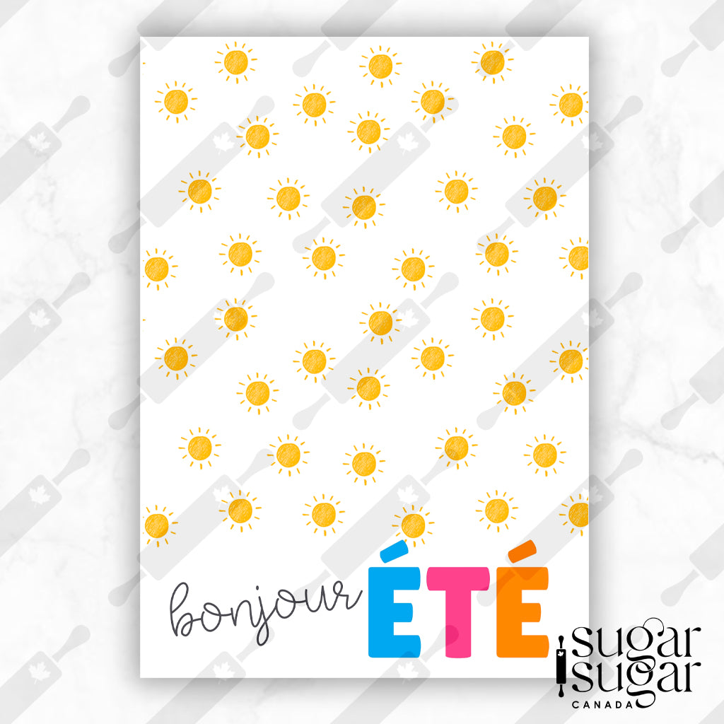 Hello Summer Sun French Mini Cookie Card