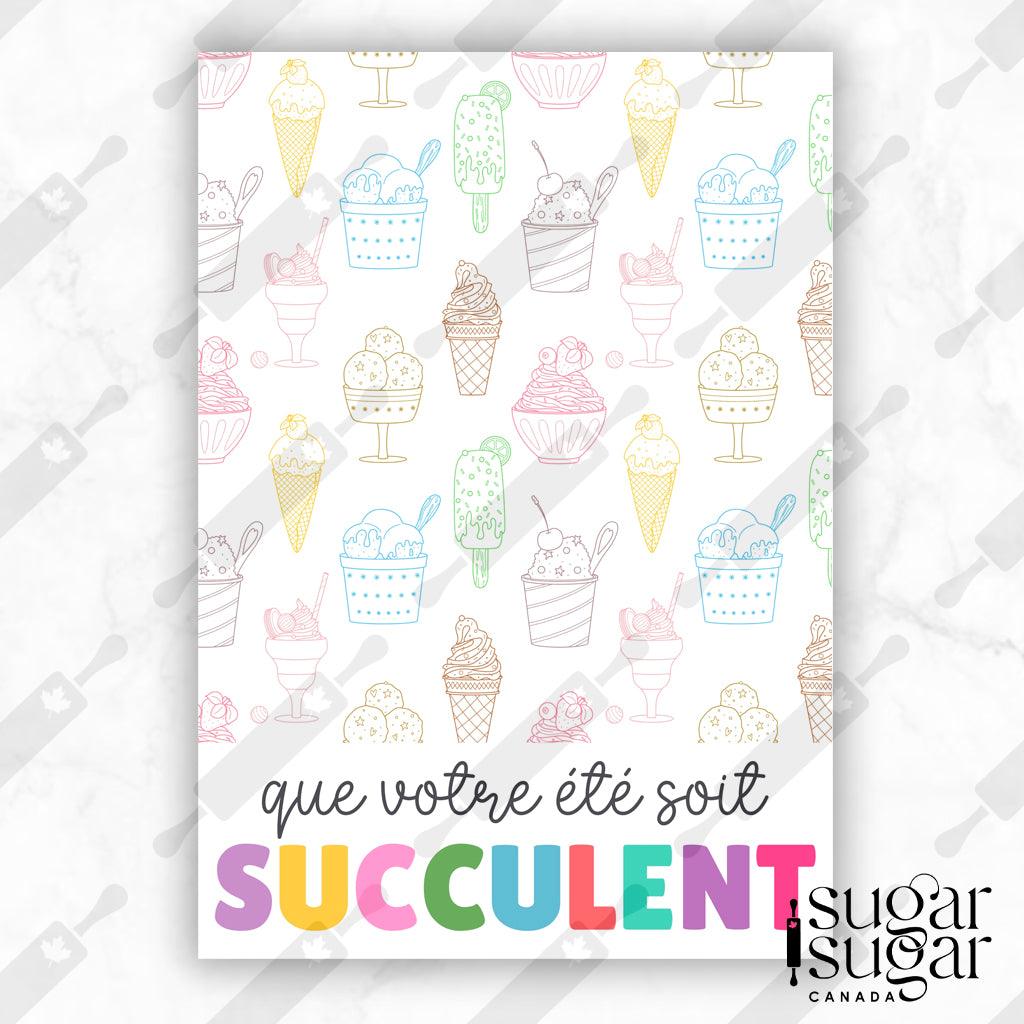 Sweet Summer Icons French Mini Cookie Card