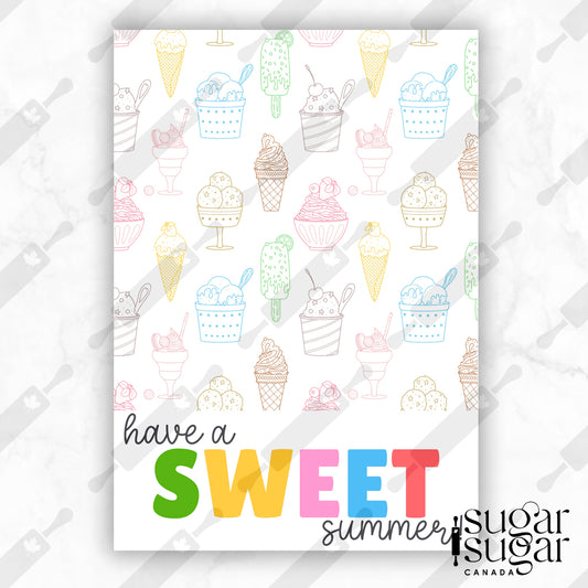 Sweet Summer Icons English Mini Cookie Card