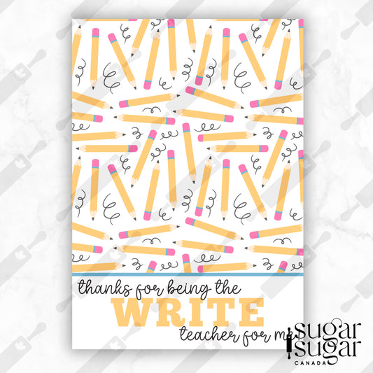Write Teacher Mini Cookie Card