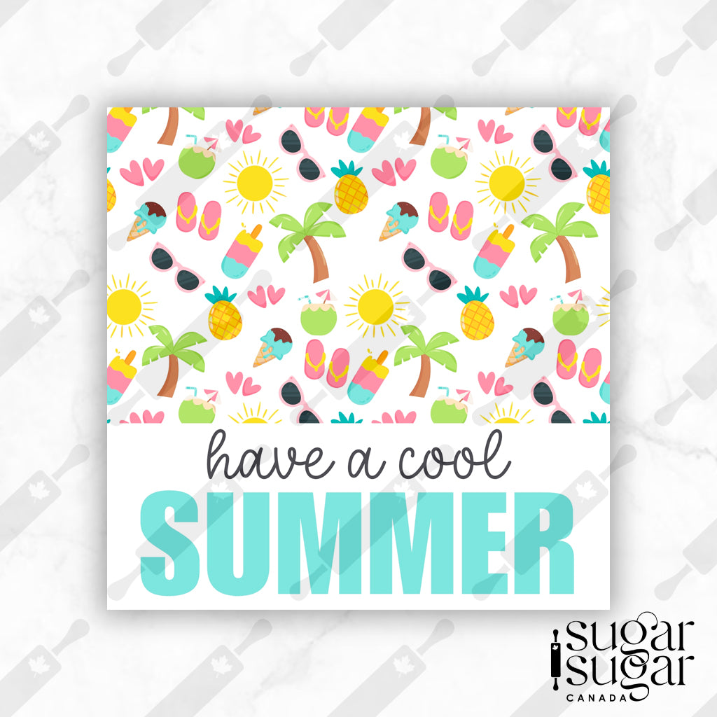 Cool Summer Square Tag