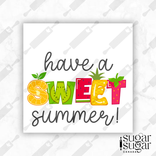 Sweet Summer Fruit Square Tag