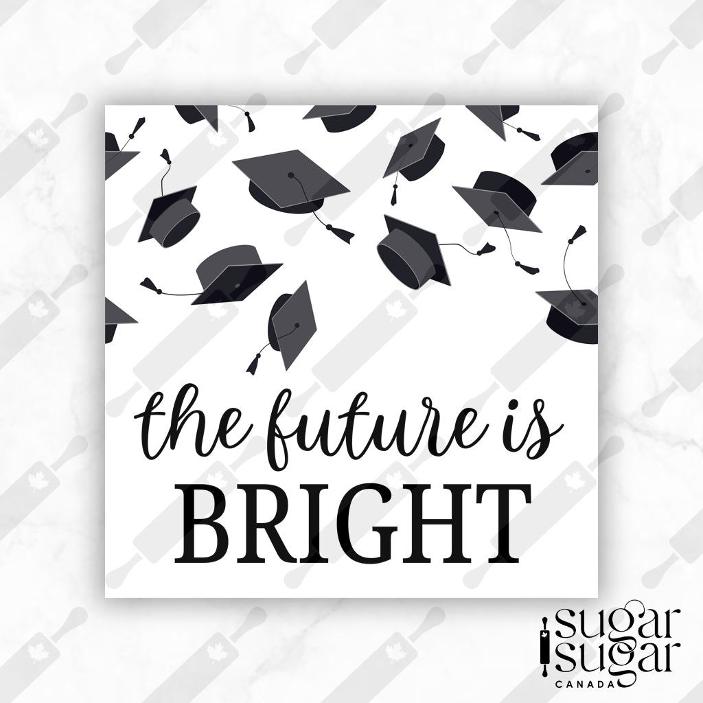 Grad Future is Bright English Square Tag