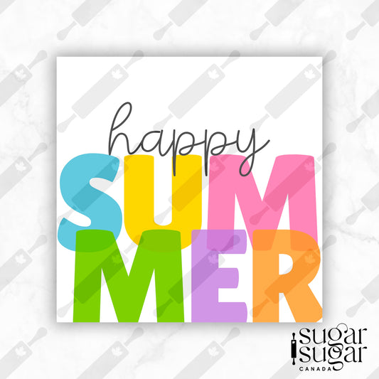 Happy Summer Square Tag