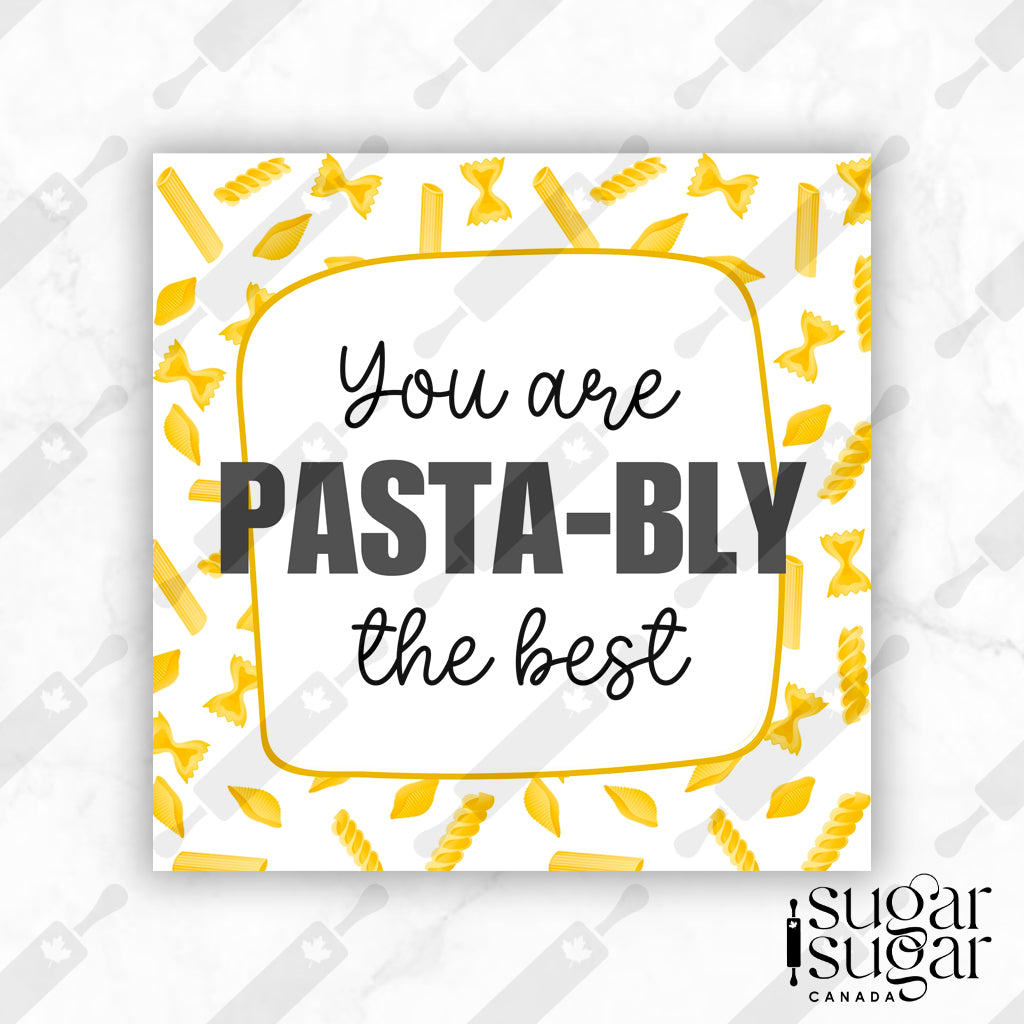 Pasta-Bly the Best Square Tag