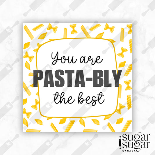 Pasta-Bly the Best Square Tag