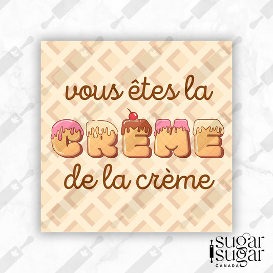 Here's the Scoop Cone French Square Tag