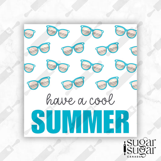 Cool Summer Sunglasses Square Tag
