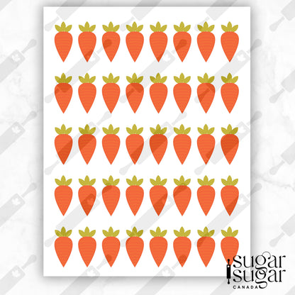 Carrot Royal Icing Transfer Sheet