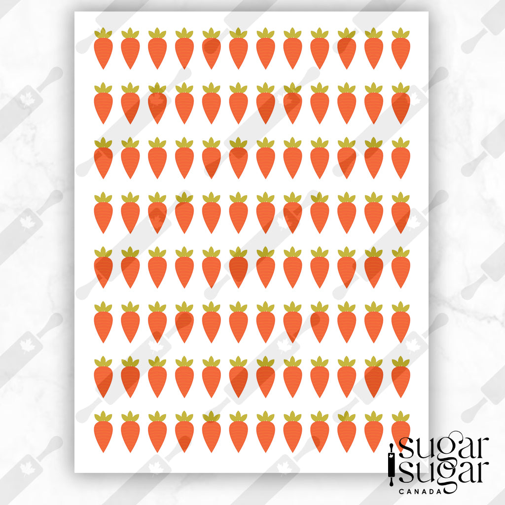 Carrot Royal Icing Transfer Sheet