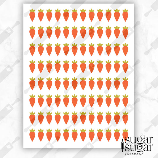 Carrot Royal Icing Transfer Sheet