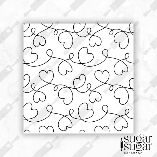 B/W Tangled Hearts Box Backer