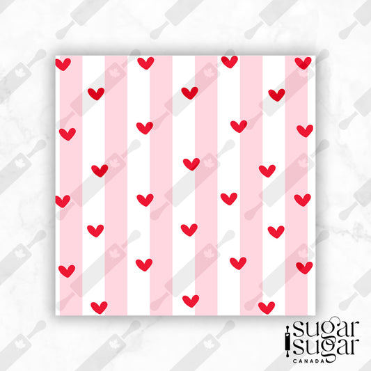 Heart Stripes Box Backer