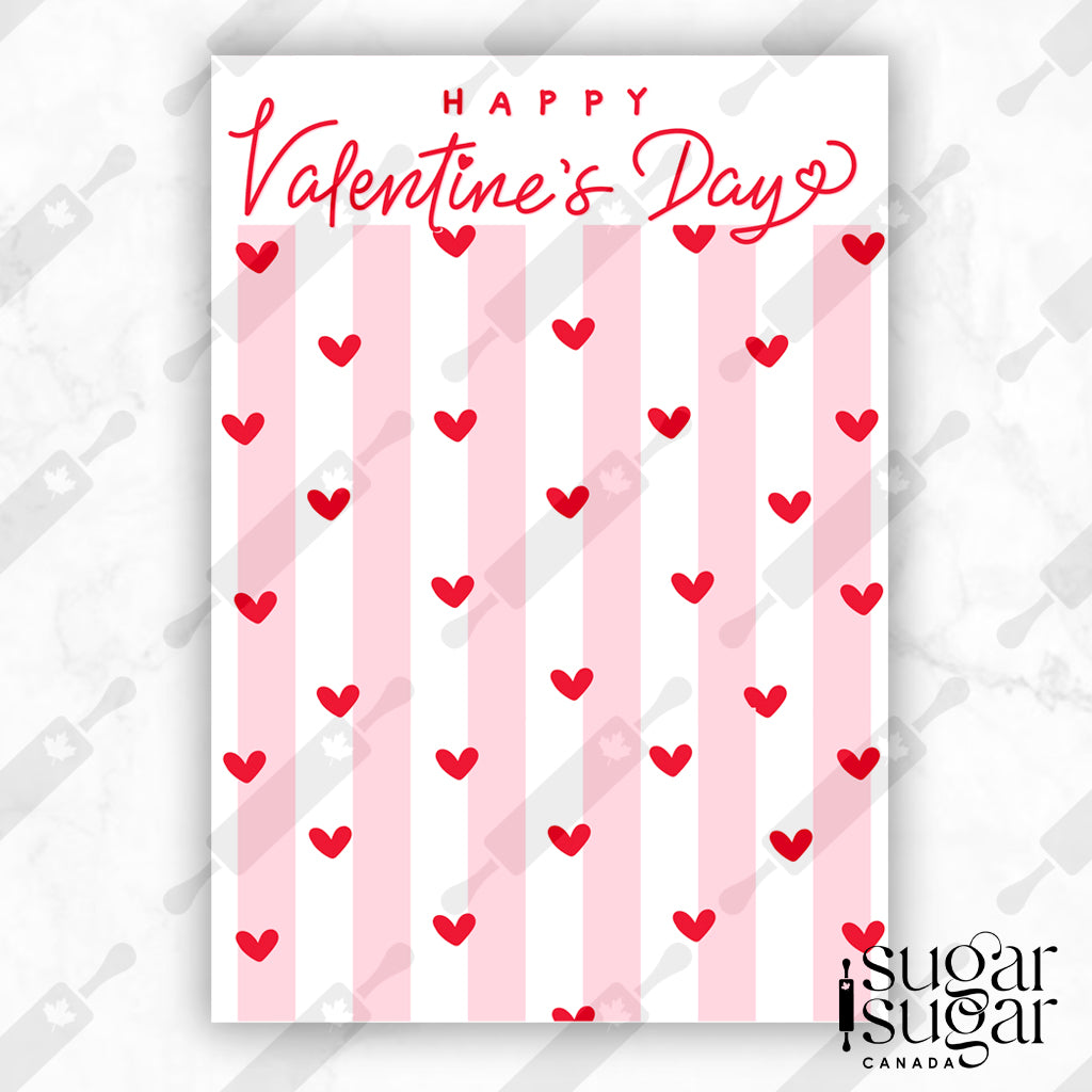 Heart Stripes Mini Cookie Card