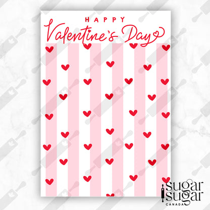 Heart Stripes Mini Cookie Card