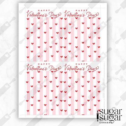 Heart Stripes Mini Cookie Card