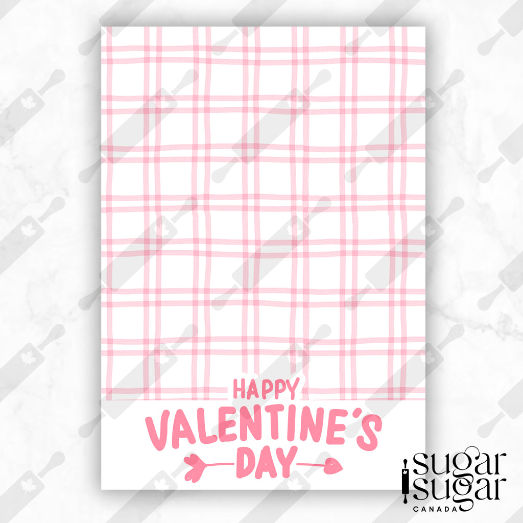 Pink Plaid Mini Cookie Card