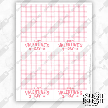 Pink Plaid Mini Cookie Card
