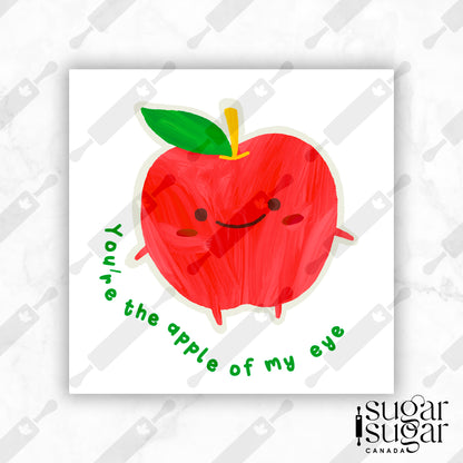 Apple Of My Eye Square Tag