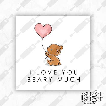 Beary Balloon Square Tag