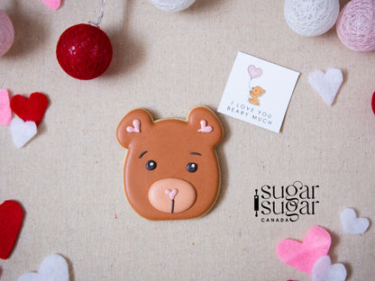 Beary Balloon Square Tag